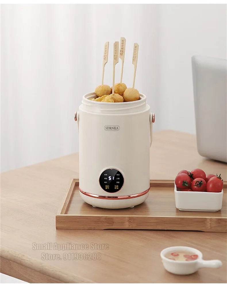 1L Rice Cooker Mini Portable Electric Cooker Ceramic Glazed Liner Multifunctional Electric Hot Pot 220V Home Kitchen Appliances