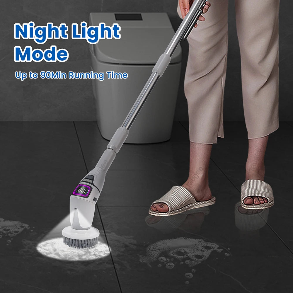 Electric Cleaning Brush Multifunctional Household Cleaning Brush Handheld Shower Scrubber Bathroom Kitchen Spin Scrubber