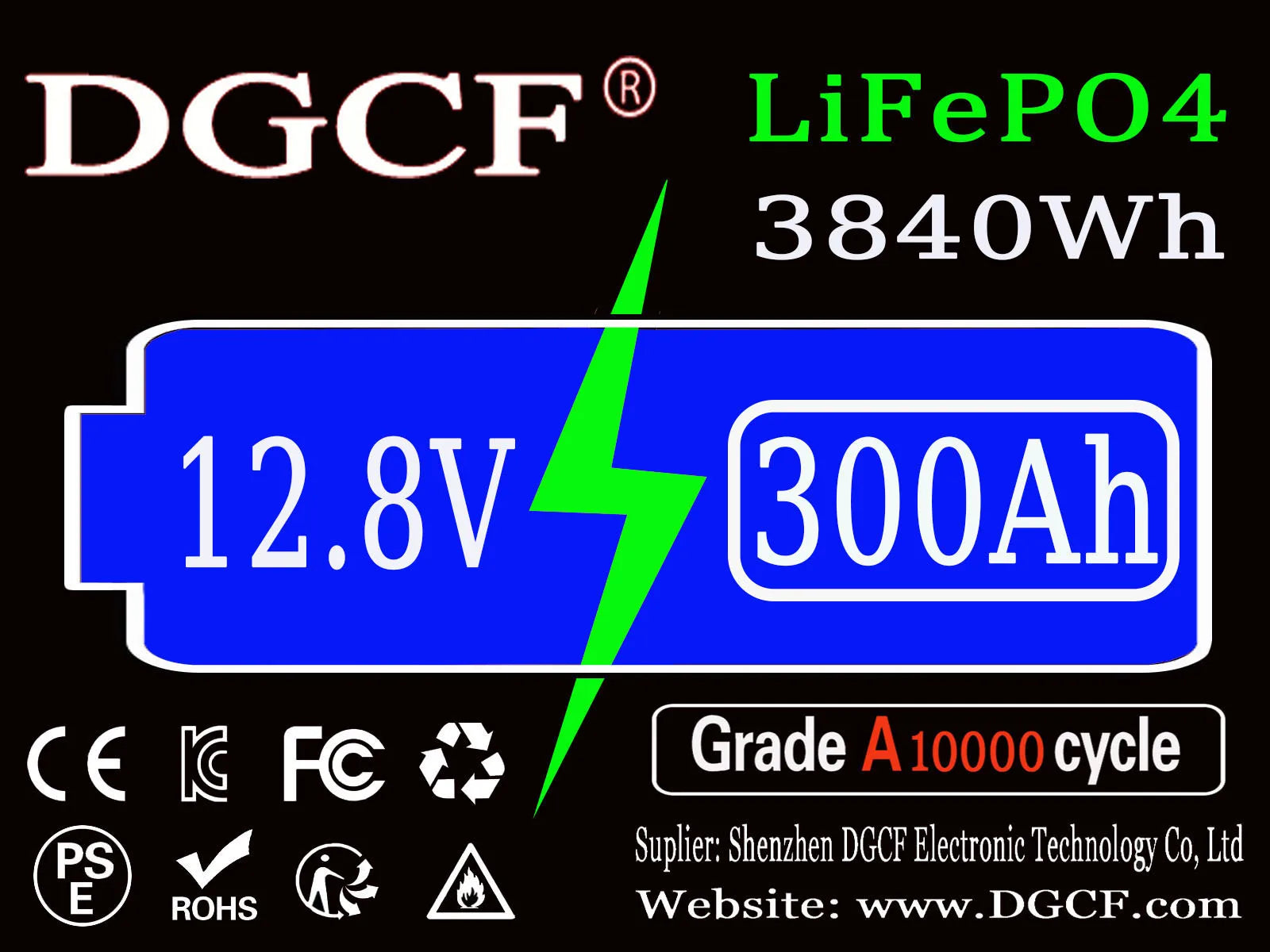 12V LiFePO4 Lithium Battery 12000Wh 500Ah, Built-in 200A BMS, Rechargeable Battery, for RV/Camper, Solar, Marine, Overland/V