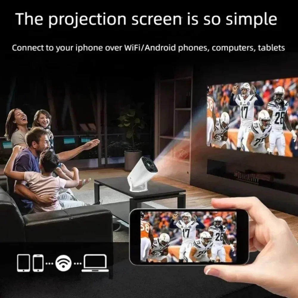 Mini Smart Projector P30 Android 11 WiFi 6 Technology 4K 1080P Video 1280x720P Native Resolution Portable Home Entertainment