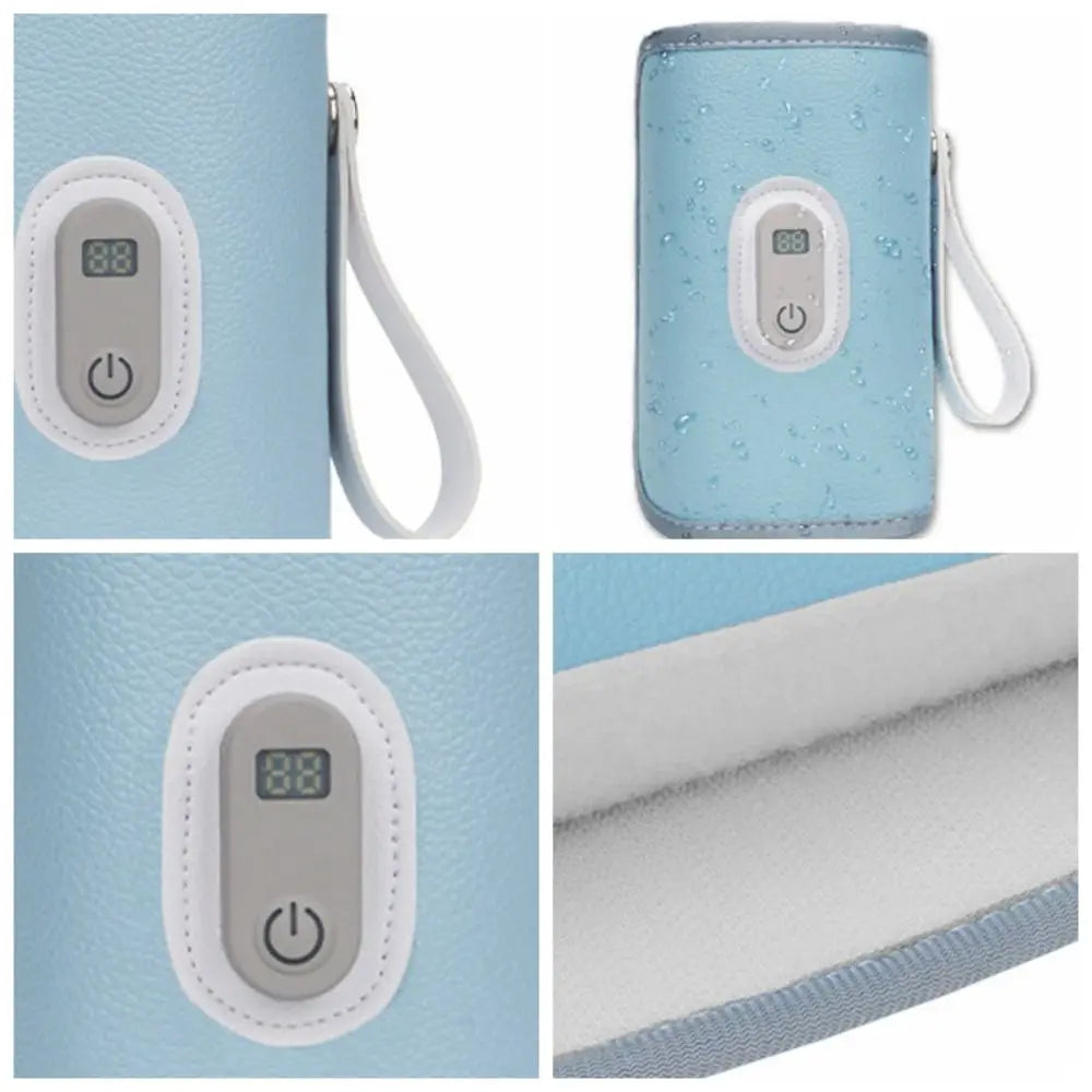 Digital Baby Bottle Warmer Type-C 5 Levels Milk Bottle Insulation Cover Heating LED Display Bottle Thermal Heater Infants