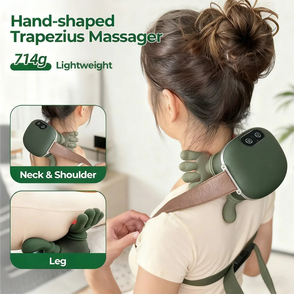 Bionic Finger Neck Shoulder Massager Wireless Neck Cervical Trapezius Kneading Massage Shawl Brushless Motor Neck masajeador