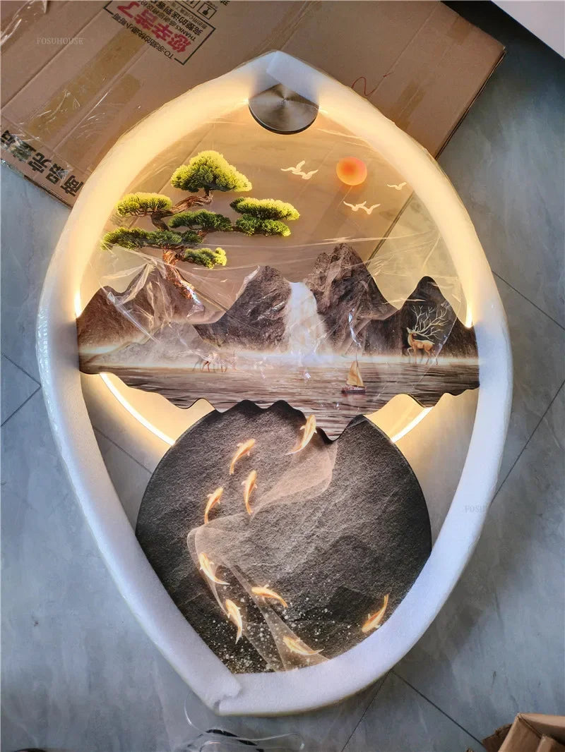 3d wall painting with lights Simple Modern Hanging Home Decoration for Corridor Aisle Upscale Living Room Wall Decorations
