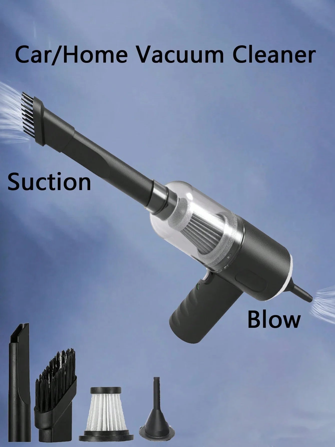 Vacuum Cleaner For Motor USB Charging ATV Car Household Vacuum Cleaner For Car with Fully Automatic High Power Powerful Cleaning