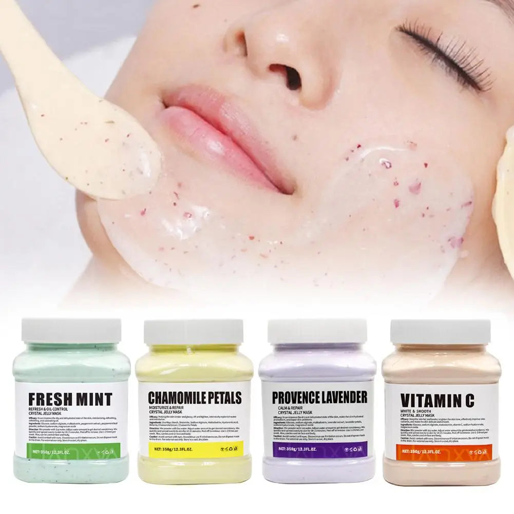 Rose Jelly Face Mask Hydrating Hydro Gel Peel-Off Mask for Nourished Glowing Skin with Smoothing Effect Powder-to-Gel Formula