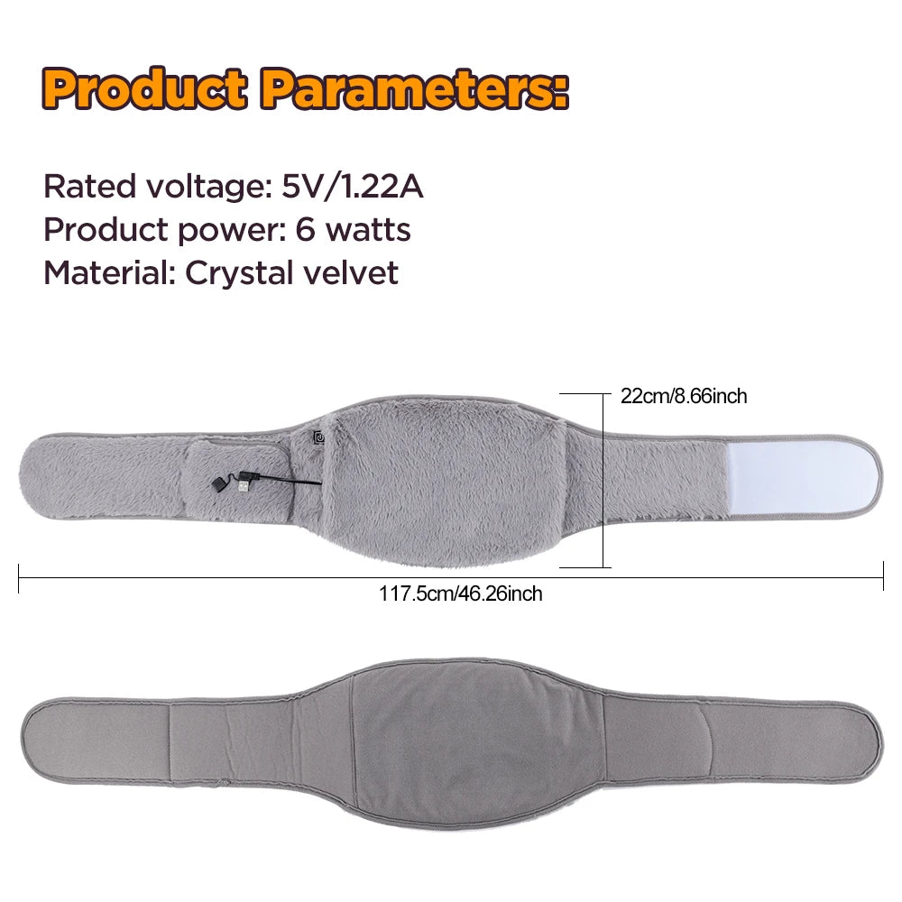 Electric Heating Belt Hand Warmer USB Charging Portable Heater Hot Compress Therapy Abdominal Waist Menstrual Uterus Warming Pad