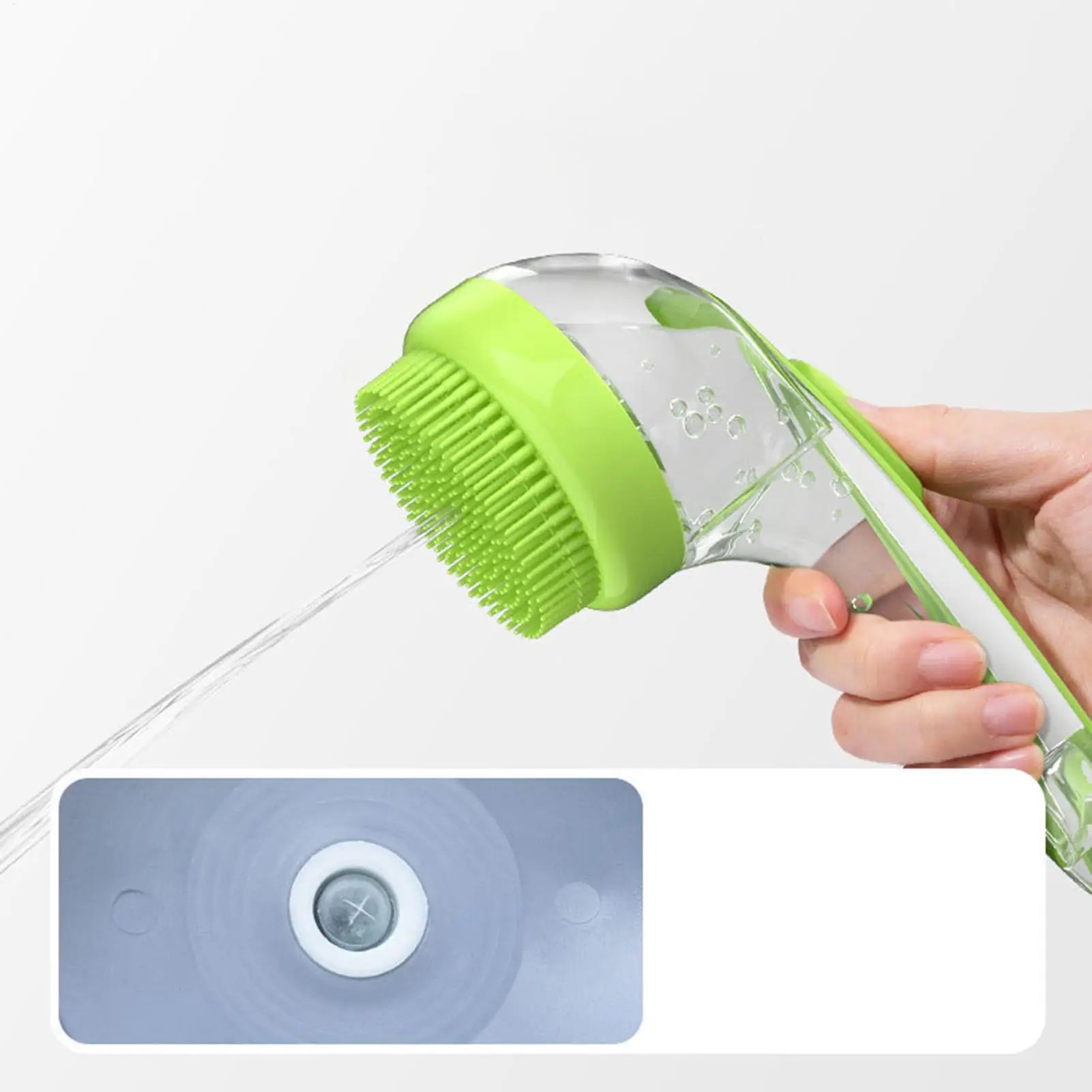 Dog Shampoo Brush Bathing Brush for Dog Bath Gentle Scrub Massager with Soap Dispenser Portable Washer Tool for Shower Massage