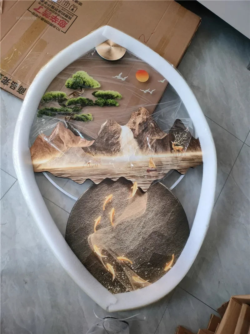 3d wall painting with lights Simple Modern Hanging Home Decoration for Corridor Aisle Upscale Living Room Wall Decorations