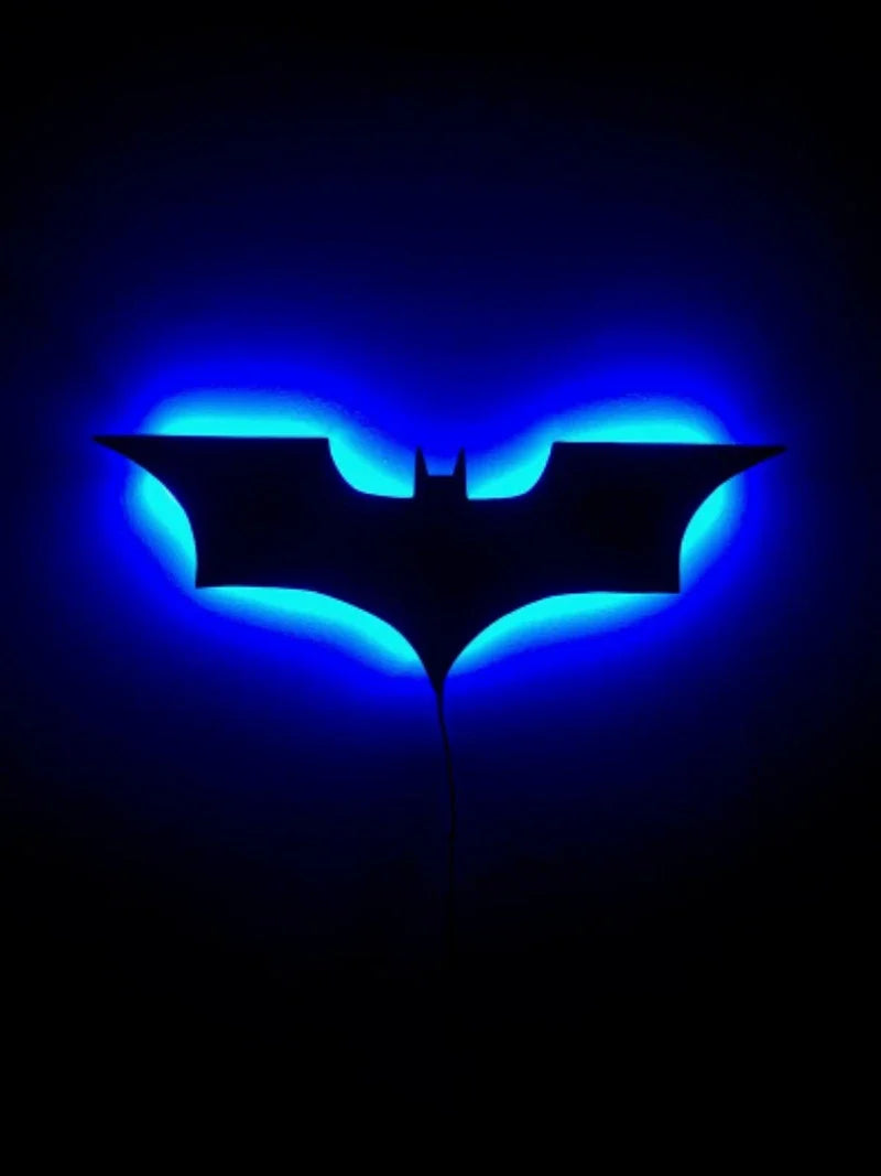 Creative 3D Bat Wall Lamp RGB Bedside Decorative LED Mirror Light with Remote Control for Bedroom Living Room Porch Passage
