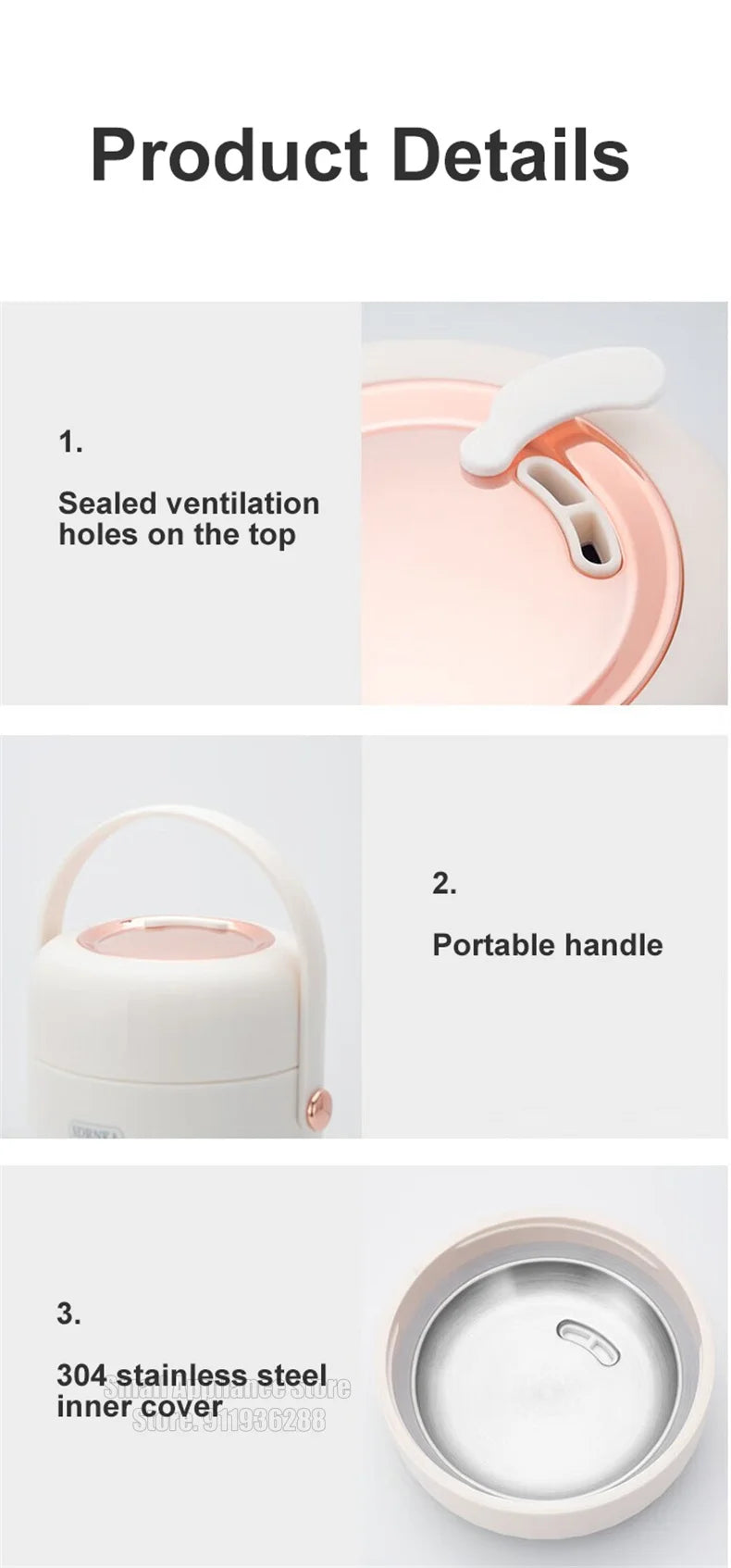 1L Rice Cooker Mini Portable Electric Cooker Ceramic Glazed Liner Multifunctional Electric Hot Pot 220V Home Kitchen Appliances