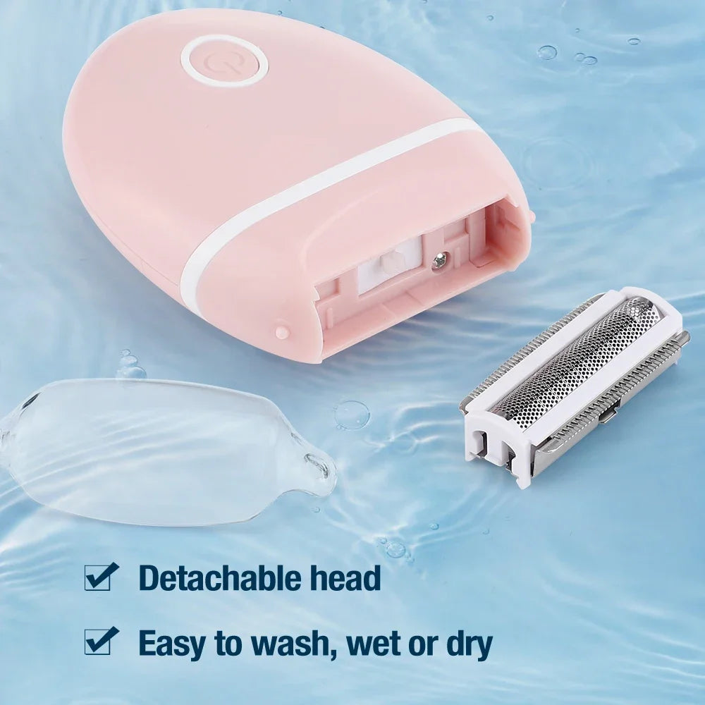 Mini Electric Shaver for Women Painless and Safe Leg Hair Shaving/Arm Hair/Underarm Hair/Intimate Area Trimmer Women's Exclusive