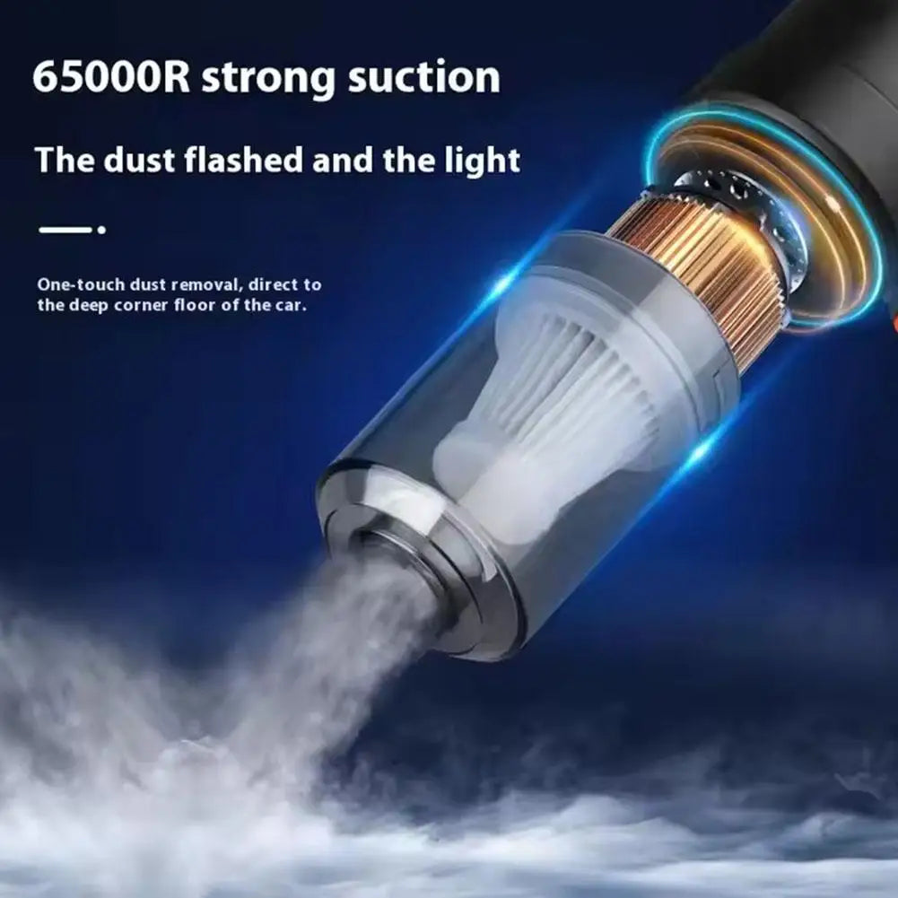 Mini Car Wireless Vacuum Cleaner Portable Strong Suction Household Cleaning Equipment Handheld Dust Collector Car Dust Blower