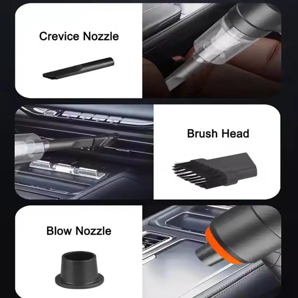 Mini Car Wireless Vacuum Cleaner Portable Strong Suction Household Cleaning Equipment Handheld Dust Collector Car Dust Blower