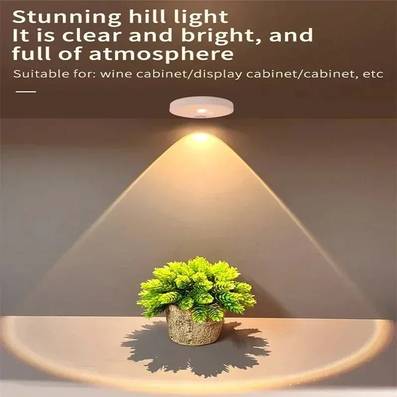 LED Motion Sensor Night Light Wireless Under Cabint Lights Dimmable USB Rechargeable Lighting Kitchen Aisle Closet Home Decor