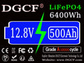 12V LiFePO4 Lithium Battery 12000Wh 500Ah, Built-in 200A BMS, Rechargeable Battery, for RV/Camper, Solar, Marine, Overland/V