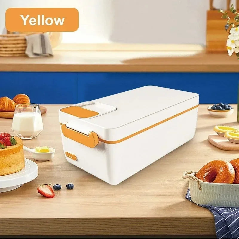 1L USB Electric Lunch Box Portable Heated Food Warmer Rechargeable Insulated Container for Office Camping Travel Commuting