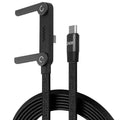 New 240w Cable Charger with Built-in Phone Stand 2-in-1 Fast Charging Cord Sideways Phone Charger for Smartphones Tablets