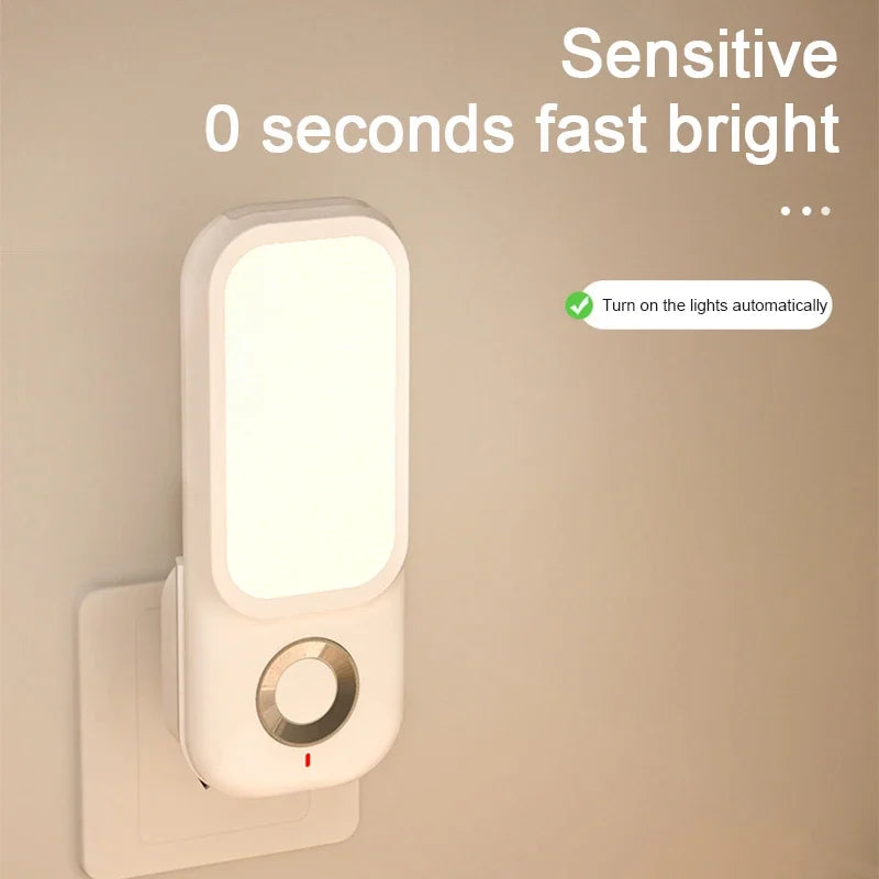 LED Motion Sensor Night Light Wireless Charging Flashlight for Bedroom Corridor Porch Bathroom Hallway Dusk to Dawn Wall Mount