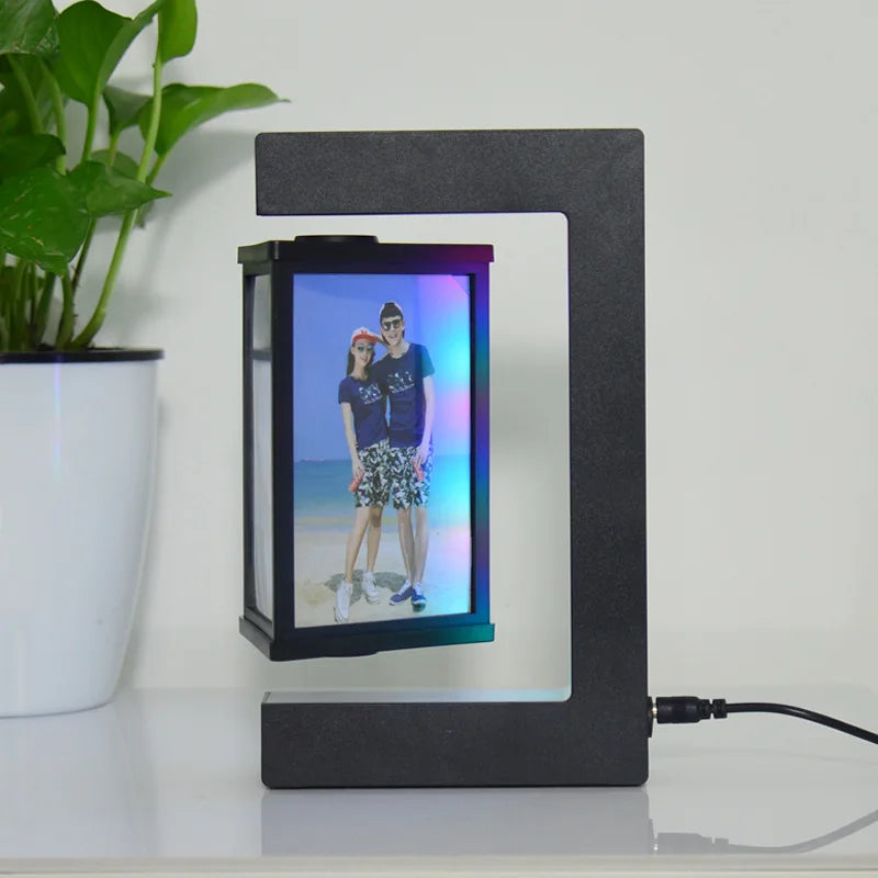 Magnetic Levitating Picture Photo Frame Creative Night Light With Led Lights Display Birthday Christmas Gift