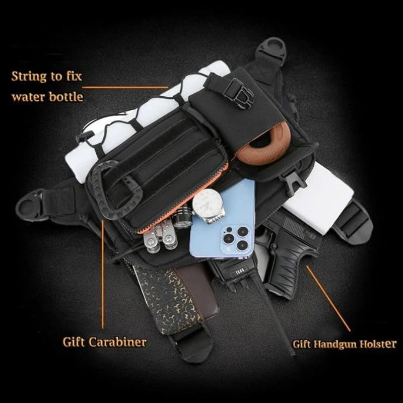 Outdoor Tactical Vest Multi-Functional Sports Vest Backpack Men's Tactical Chest Bag for Hunting Camping Traveling