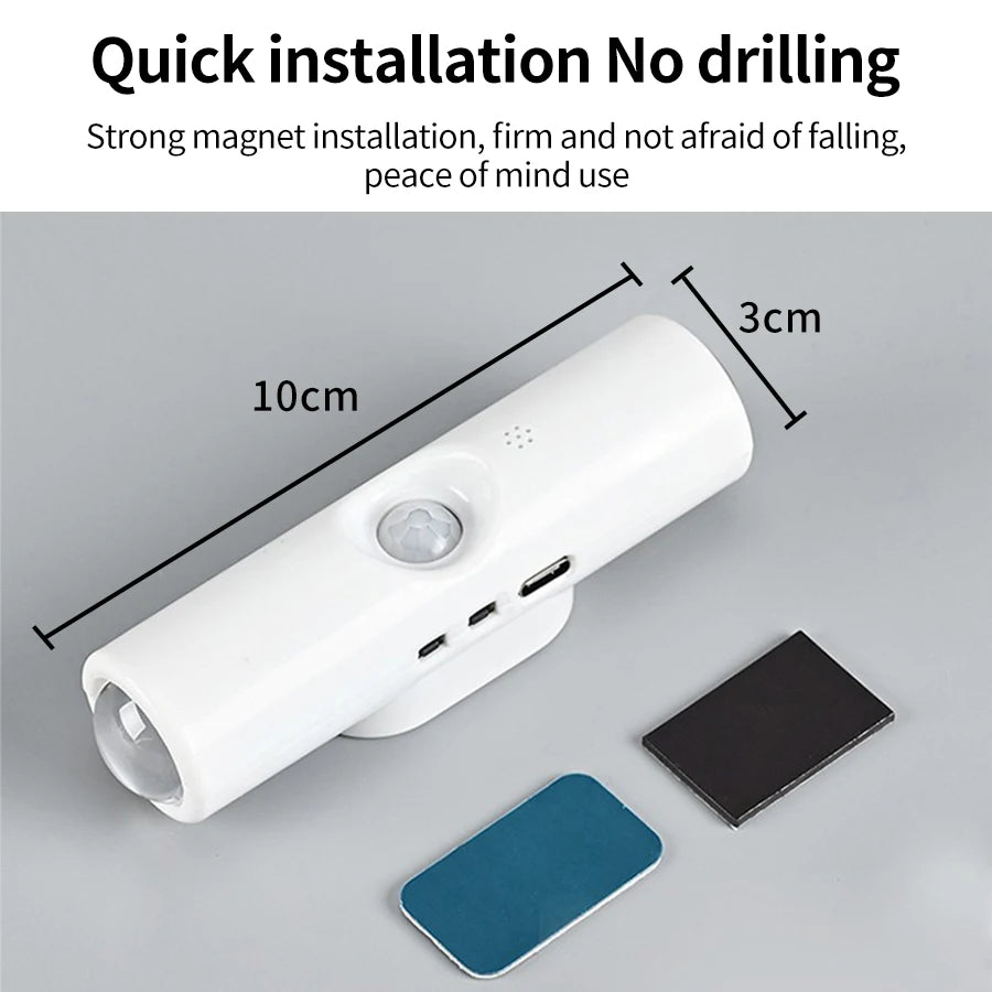 LED Motion Sensor Night Light RGB Colors Changing Wireless Wall Lamp Rechargeable Magnetic Sunset Lamp for Bedroom Living Room