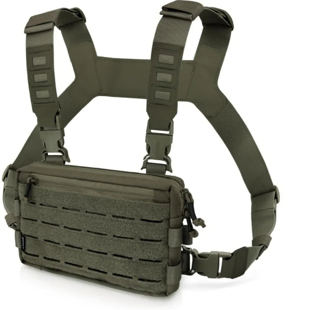 New 1000D Nylon Men Chest Bag Reflective Strips EDC Hip-hop Streetwear Backpack Multiple Pockets Nylon Chest Rig Bag Hiking