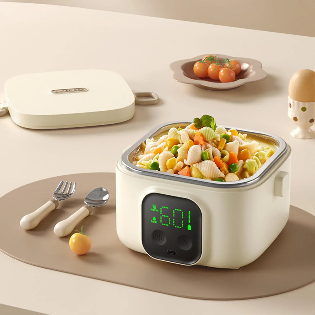 Electric Lunch Box Food Warmer Portable Insulation Mode Rechargeable 500ml Intelligent Constant Temperature Bowl for Travel