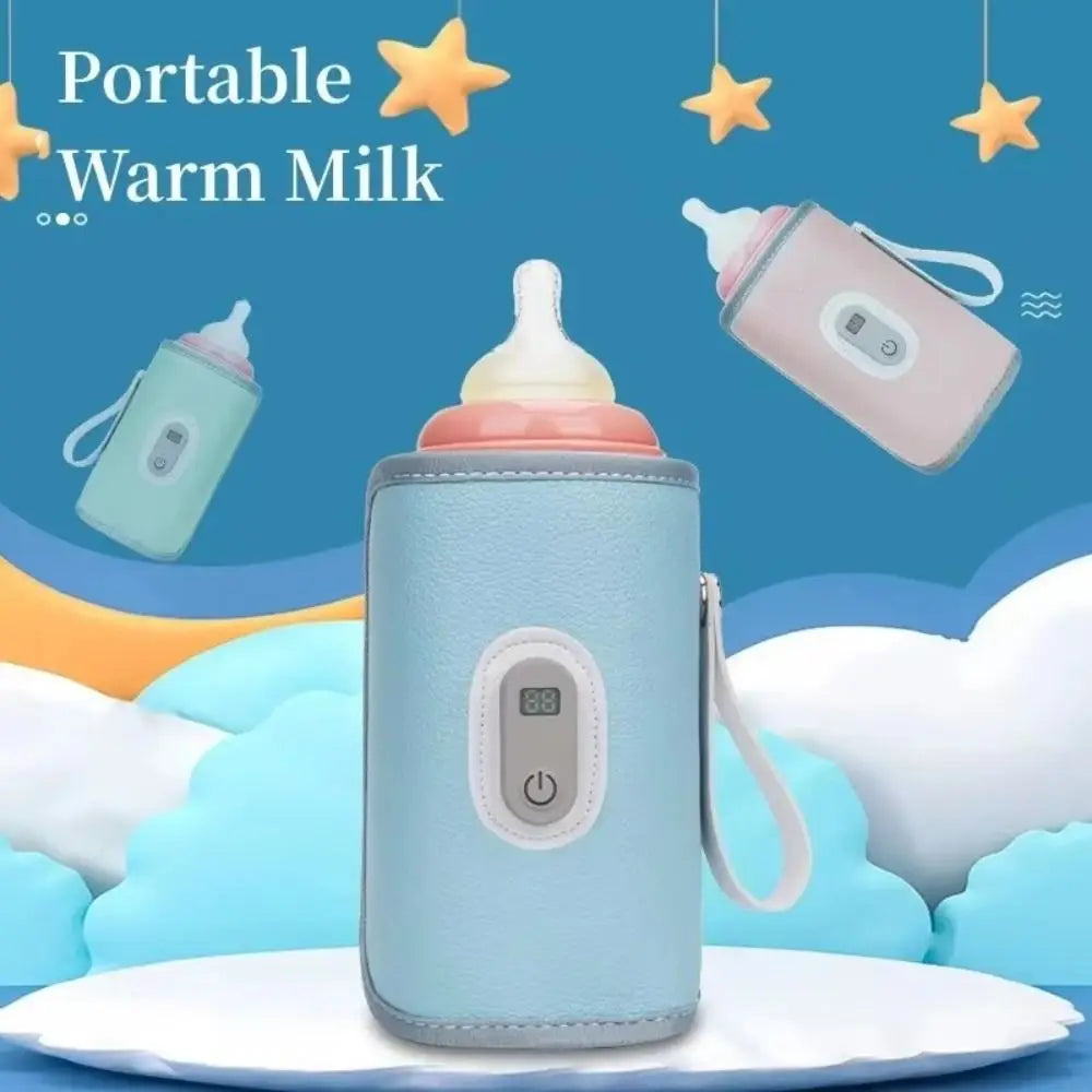 Digital Baby Bottle Warmer Type-C 5 Levels Milk Bottle Insulation Cover Heating LED Display Bottle Thermal Heater Infants