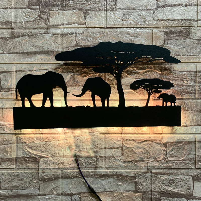 3D Creative LED Luminous Wall Lamp Interior Decoration Background Atmosphere Light USB Colorful Night Light