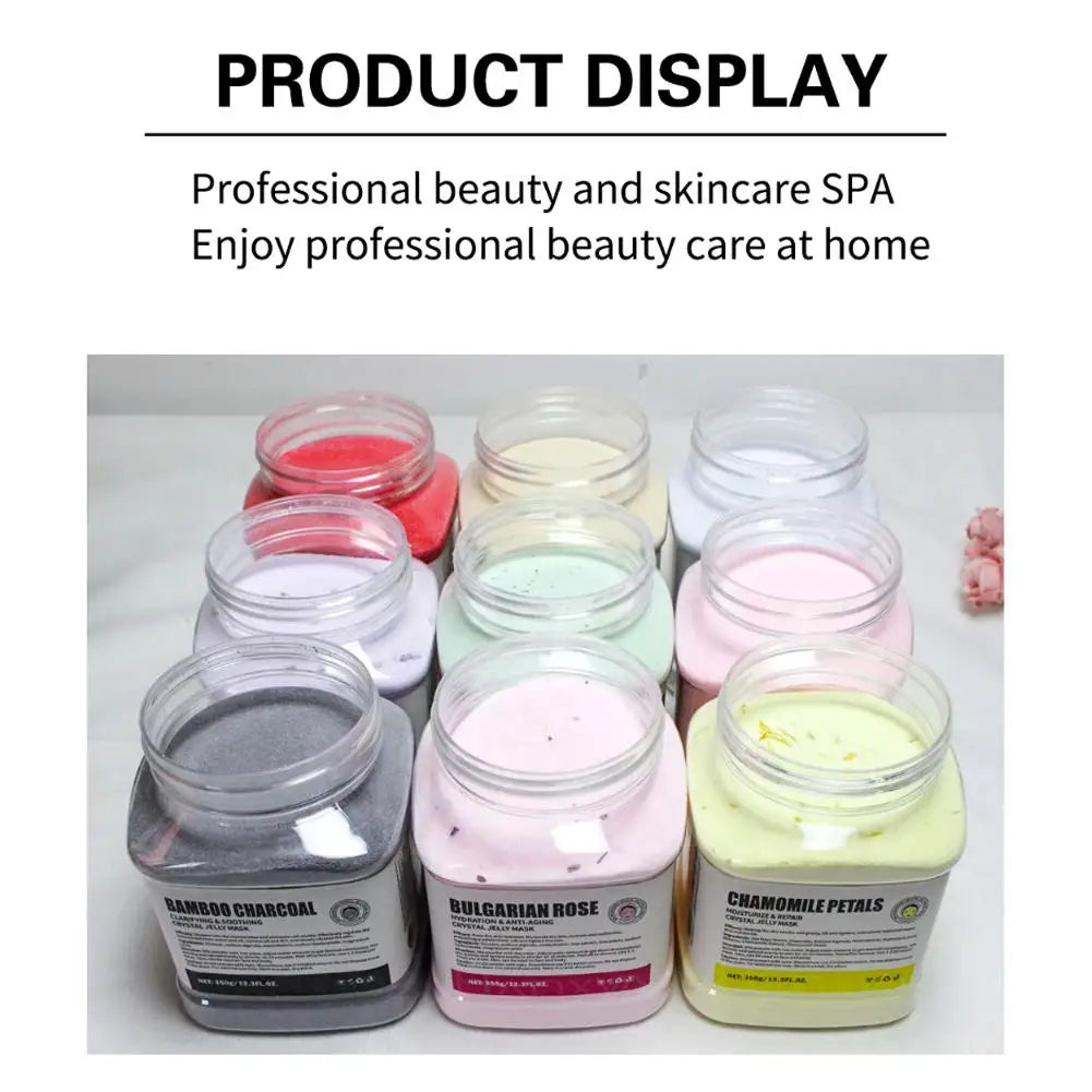 Rose Jelly Face Mask Hydrating Hydro Gel Peel-Off Mask for Nourished Glowing Skin with Smoothing Effect Powder-to-Gel Formula