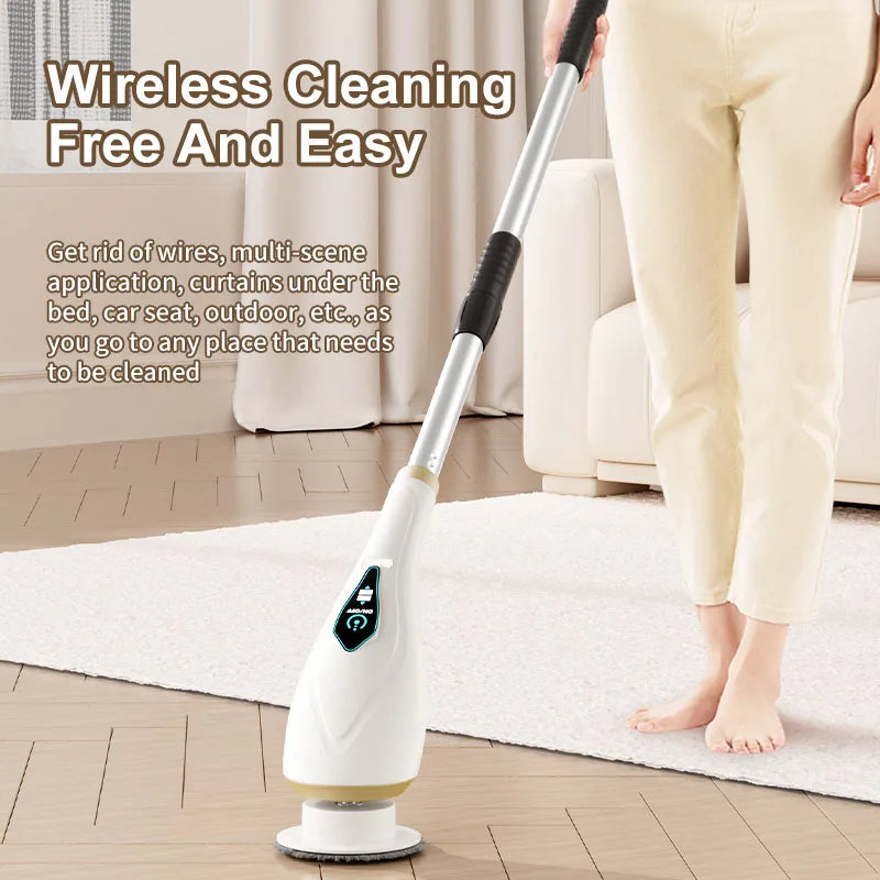 New  8-in-1 Electric Cleaning Brush Wireless Telescopic Handheld Household Kitchen Floor Bathroom 8 Heads Clean Scrubber Clean