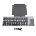 【HOT】Foldable Bluetooth Keyboard Portable Wireless Keyboard with PU Leather Cover Touchpad for Tablet Laptop Smartphone