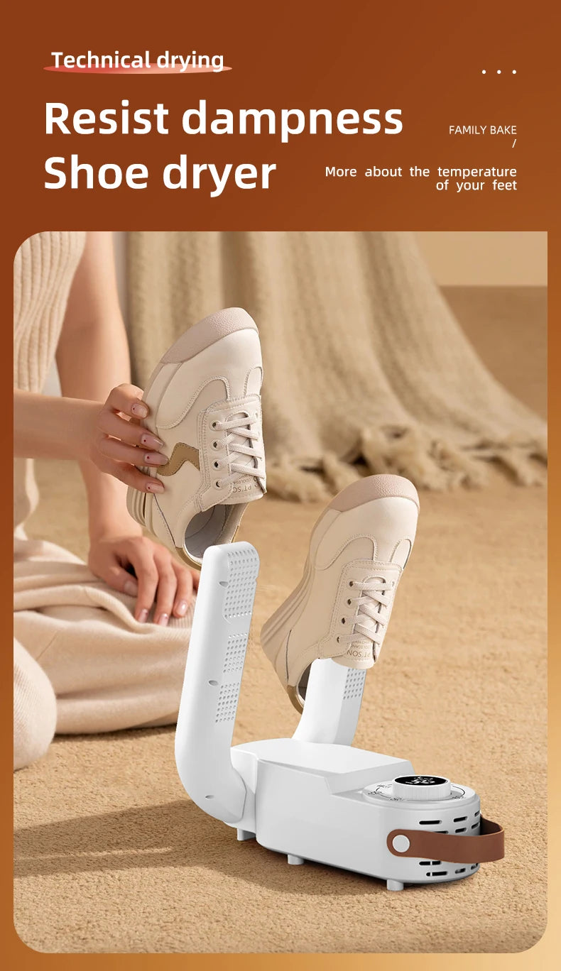 Household Shoe Warmer Heater Quick Drying Deodorizing Sterilizing Shoe Dryer Intelligent Timer Shoe Dryer Adjustable Dryer