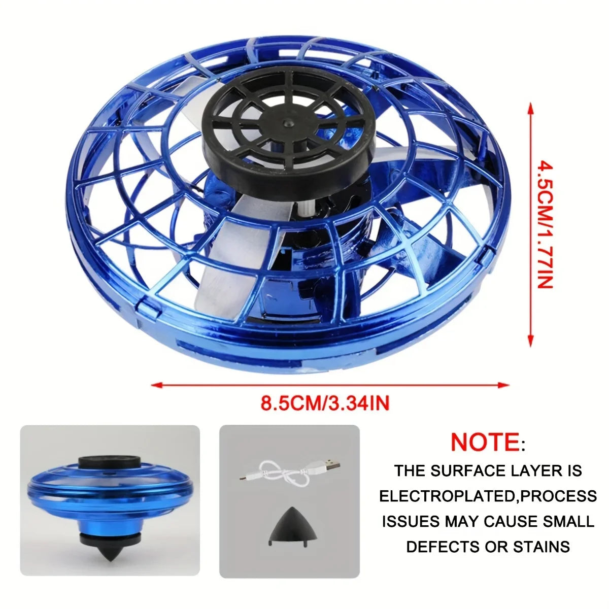 NEW Flying LED Fidget Spinner Fidget Spinning Spinner, Spinning Ball, Light-emitting Floating Aircraft Stress-relieving Wonder