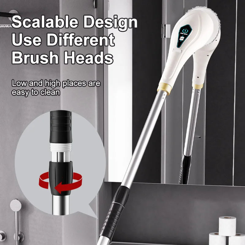 New  8-in-1 Electric Cleaning Brush Wireless Telescopic Handheld Household Kitchen Floor Bathroom 8 Heads Clean Scrubber Clean