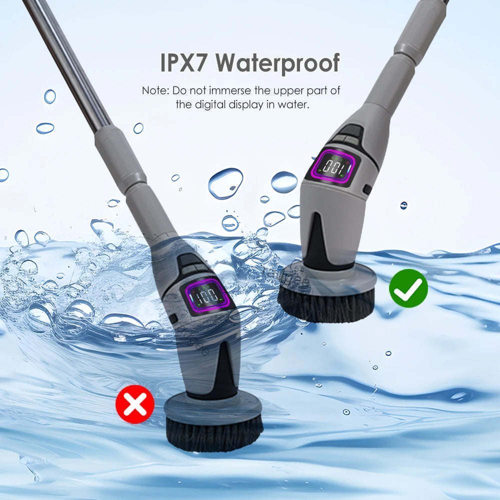 Electric Cleaning Brush Multifunctional Household Cleaning Brush Handheld Shower Scrubber Bathroom Kitchen Spin Scrubber