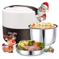 1.3L 220V Portable Electric  Lunch Box Food Warmer Container Rice Cooker Steamer Non-Stick Smart Cooking Porridge Rice Heater