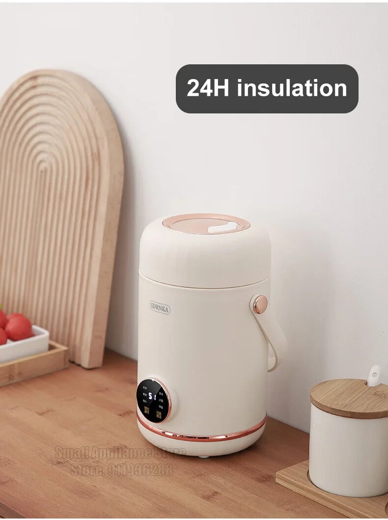 1L Rice Cooker Mini Portable Electric Cooker Ceramic Glazed Liner Multifunctional Electric Hot Pot 220V Home Kitchen Appliances