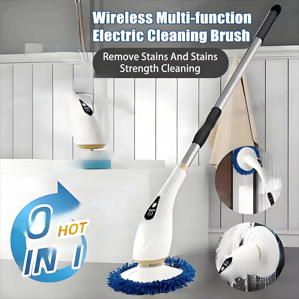 New  8-in-1 Electric Cleaning Brush Wireless Telescopic Handheld Household Kitchen Floor Bathroom 8 Heads Clean Scrubber Clean
