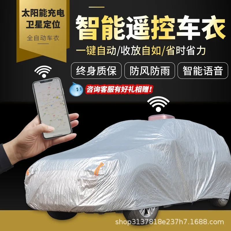 Automatic Car Body Cover Waterproof for Outdoor Heat Sun Rain Snow Protection