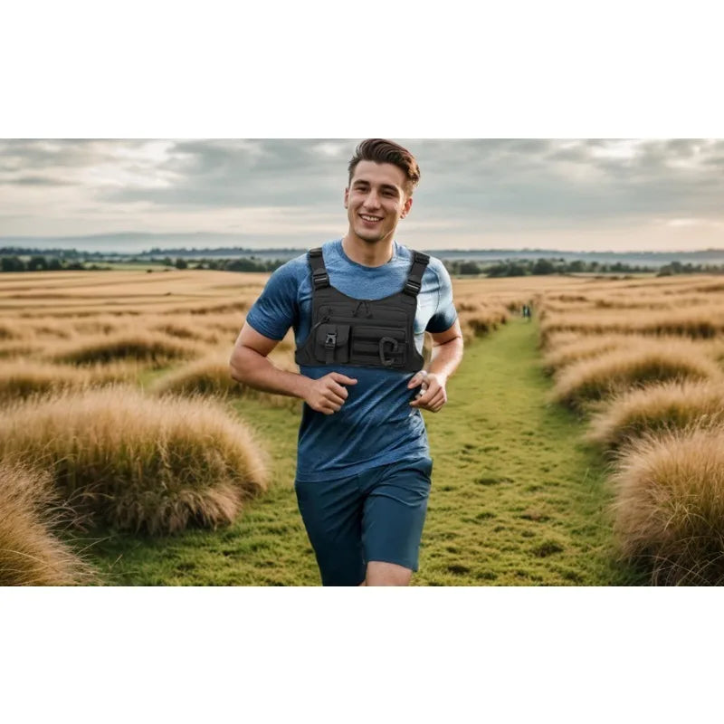 Tactical Outdoor Chest Bag Unisex Running Cycling EDC Vest Workouts Sports Chest Pack Rig for Men And Women