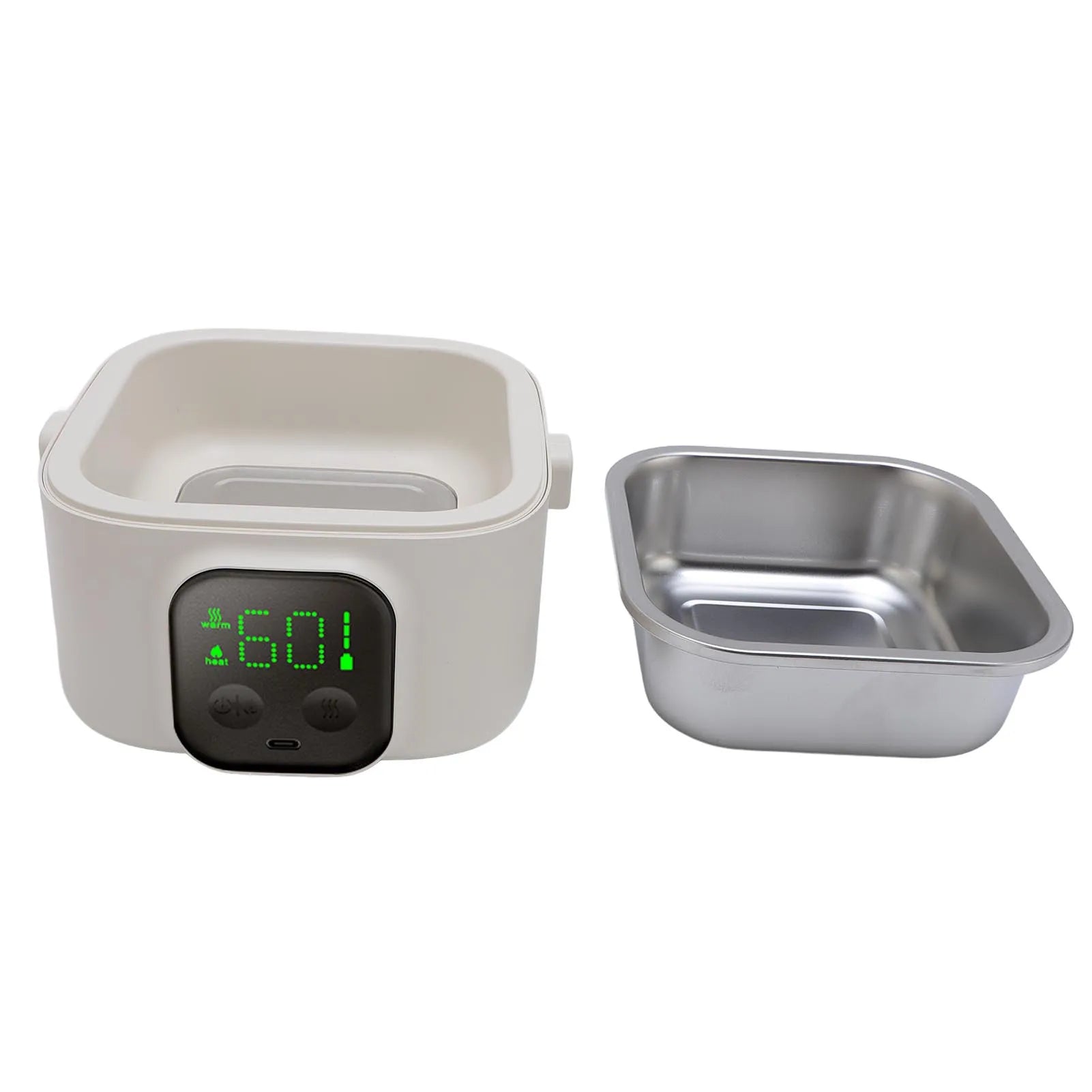 Electric Lunch Box Food Warmer Portable Insulation Mode Rechargeable 500ml Intelligent Constant Temperature Bowl for Travel