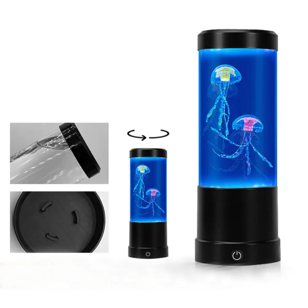 Jellyfish Lamp LED Remote Control Color Changing Aquarium Light With 8 Colors Home Decoration Lights Night Lights Pet Supplies