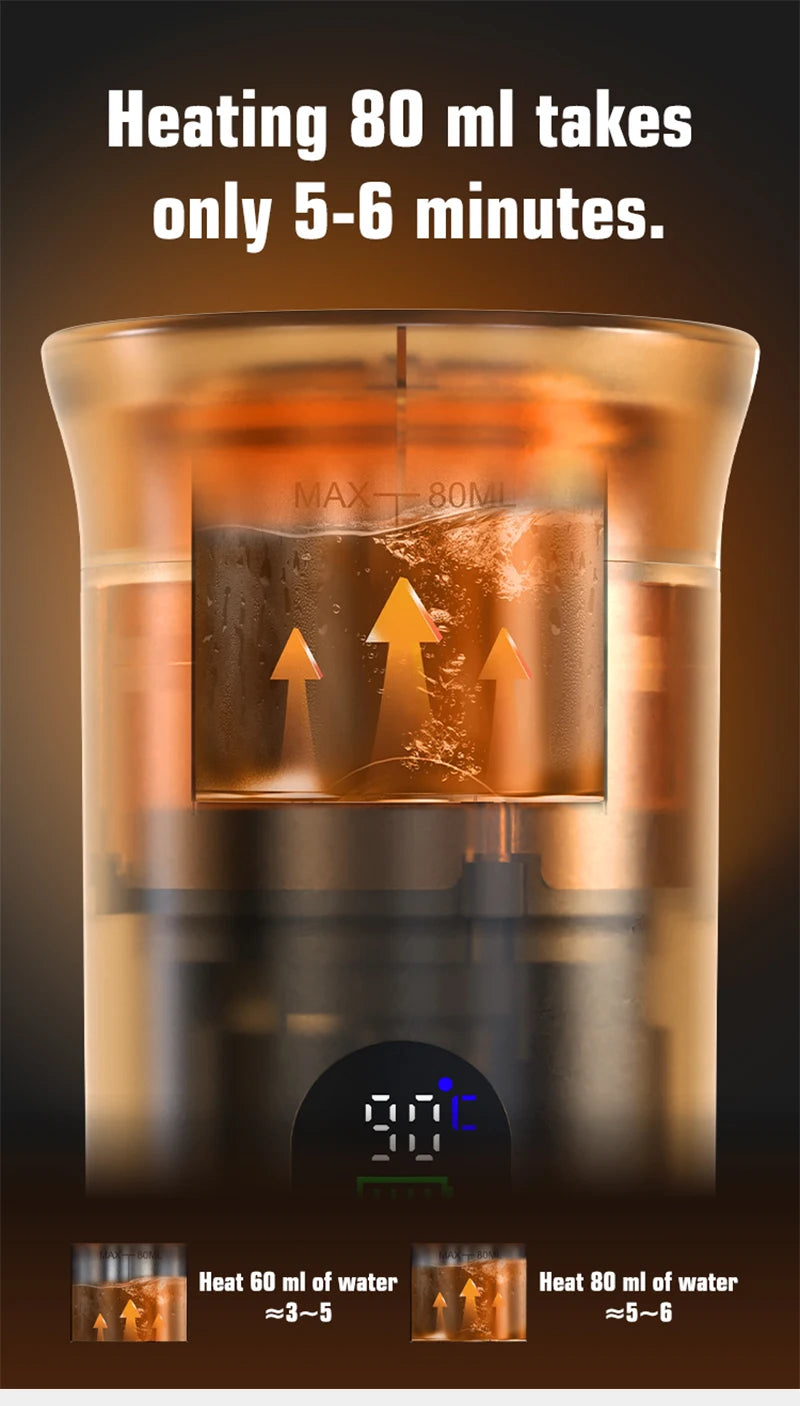 DENOKIN Portable Espresso Coffee Machine With Digital Display 3-in-1 Capsule Coffee Maker for Car & Home Camping Coffee Maker