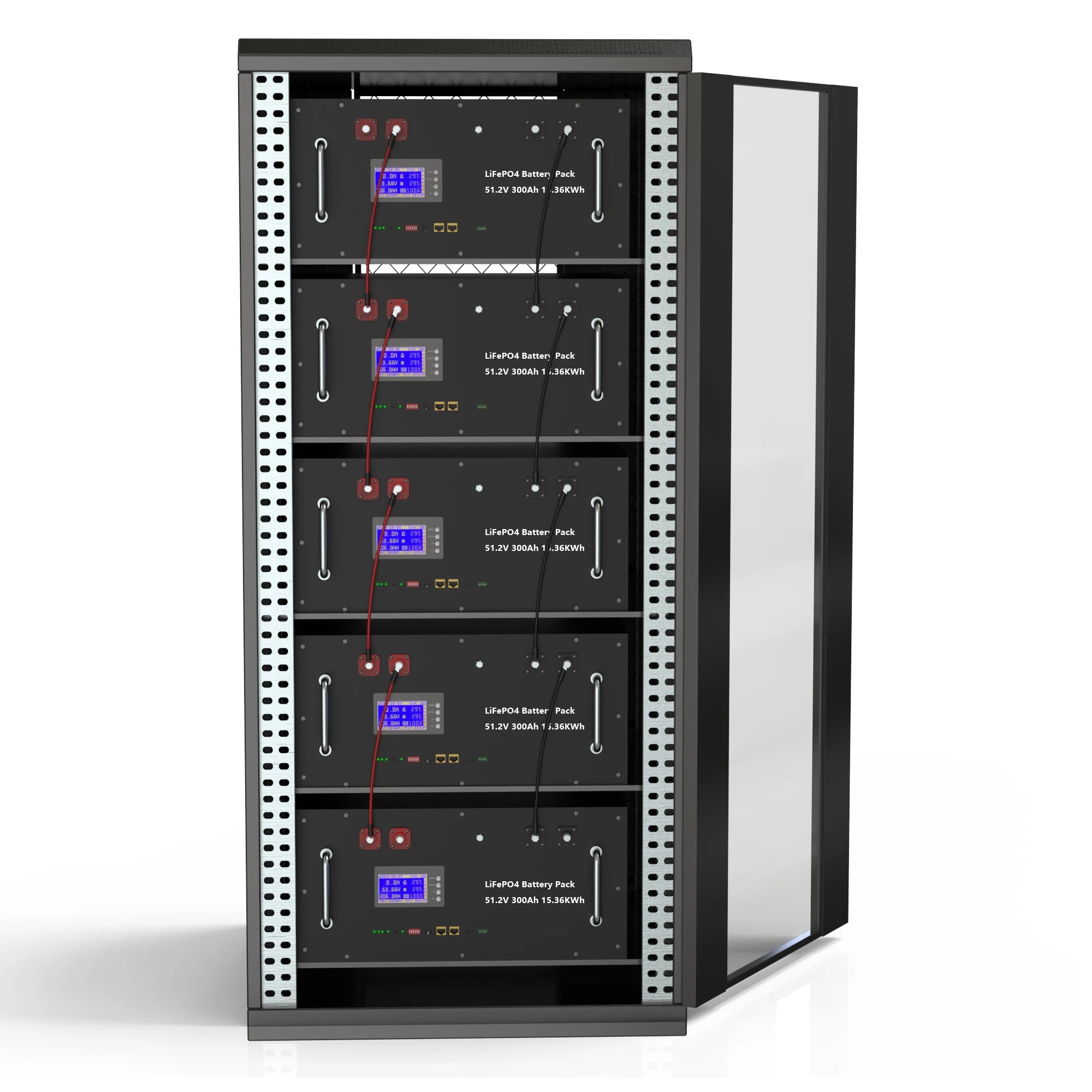 LiFePO4 48V 300AH 15KWH Battery 51.2V 100AH 200AH Lithium Solar Battery 6000+ Cycles With 16S 200A BMS For Inverter  EU Stock