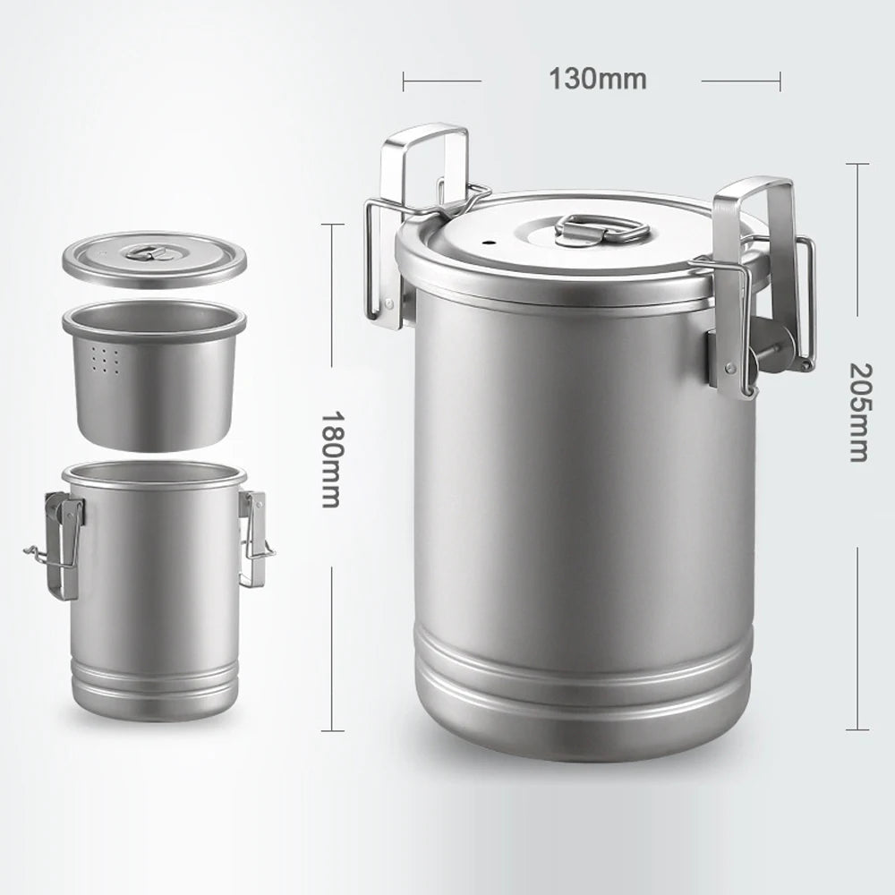 Camping Hiking Rice Cooker Outdoor Portable Picnic Cookware Stainless Steel Pot Multifunctional Travel Cooking Accessory