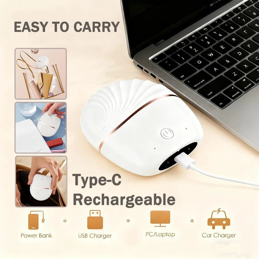 Mini Straightener USB Rechargeable Hair Straightener Brush - Anti-Scald Shell, Cordless Straightening Comb for Smooth Hairstyle