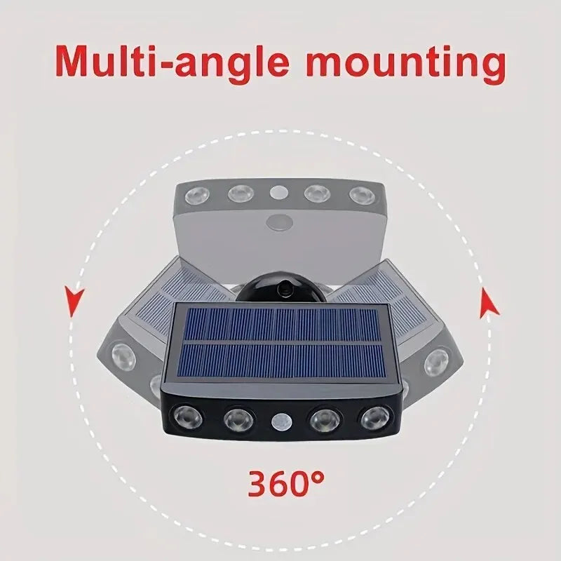 4 LED Powerful Solar Security Lights Outdoor Decor Sensor Motion 3 Modes Street Waterproof Lamp Wall Night Work Light for Garden