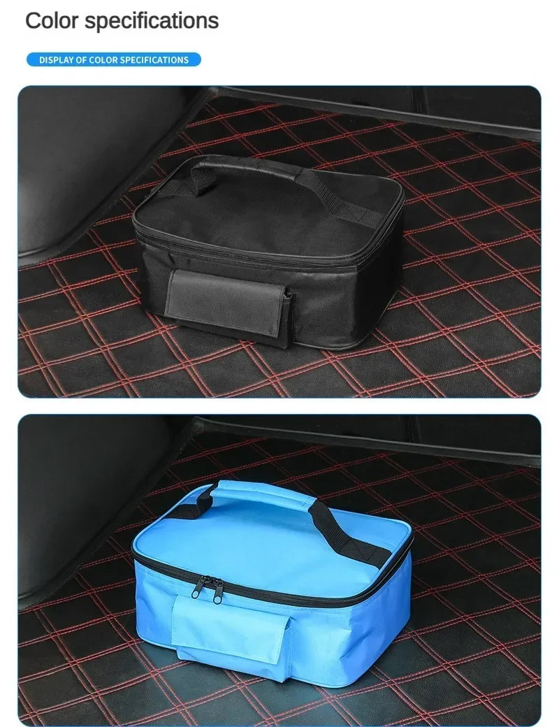 Portable Car Food Warmer Bag 12V Personal Car Electric Lunch Warmer Food Cooking Reheating Lunch Bag for Car Truck Work Travel