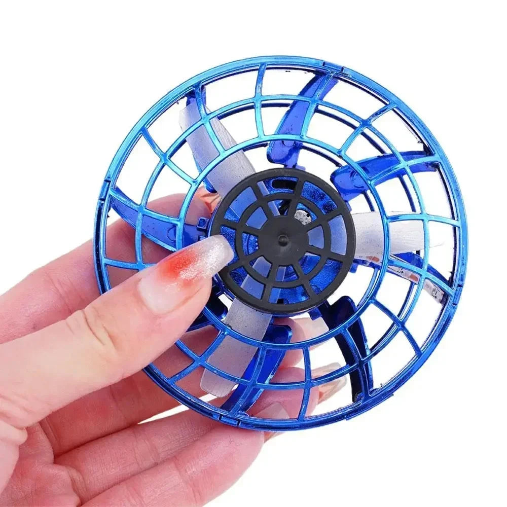 1pc Teenager Flying Spinner UFO Boomerang Mini Drone Magic Levitation Light-emitting Gyroscope Induction Decompression Toys